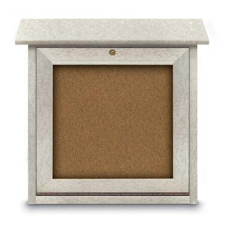 United Visual Products Outdoor Enclosed Combo Board, 48"x36", Gold Frame/Blue & Amethyst UVCB4836ODG-BLUE-AMETHY